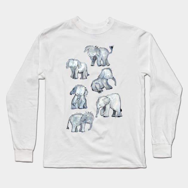 Little Elephants Long Sleeve T-Shirt by msmart